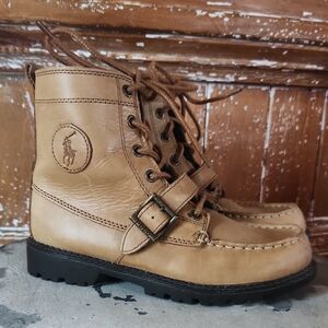 Ralph Lauren Tan Leather Boots